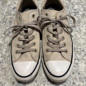 Converse Light Tan Canvas Sneakers, Sz 8.5 (Women’s Sz 10)